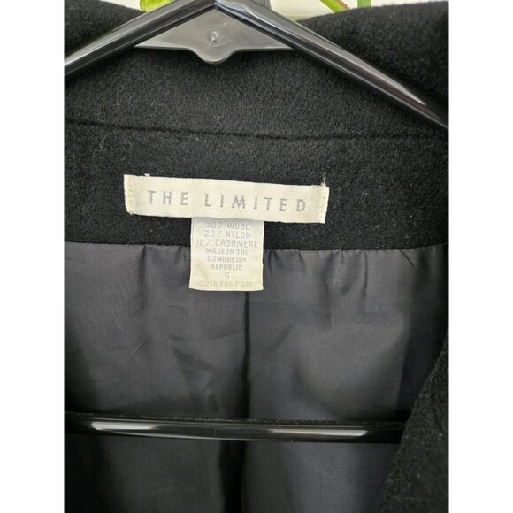 The Limited Vintage Wool Cashmere Blend Blazer Black 90s Career - Picture 7 of 8
